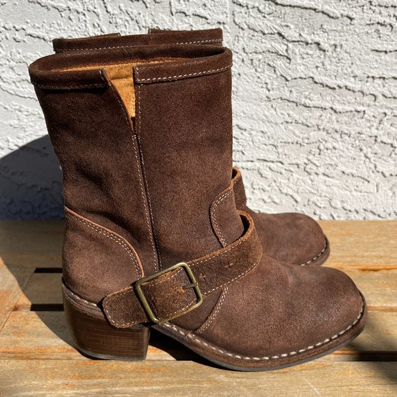 Fiorentini + Baker Suede Square Toe Boots - Picture 2 of 6